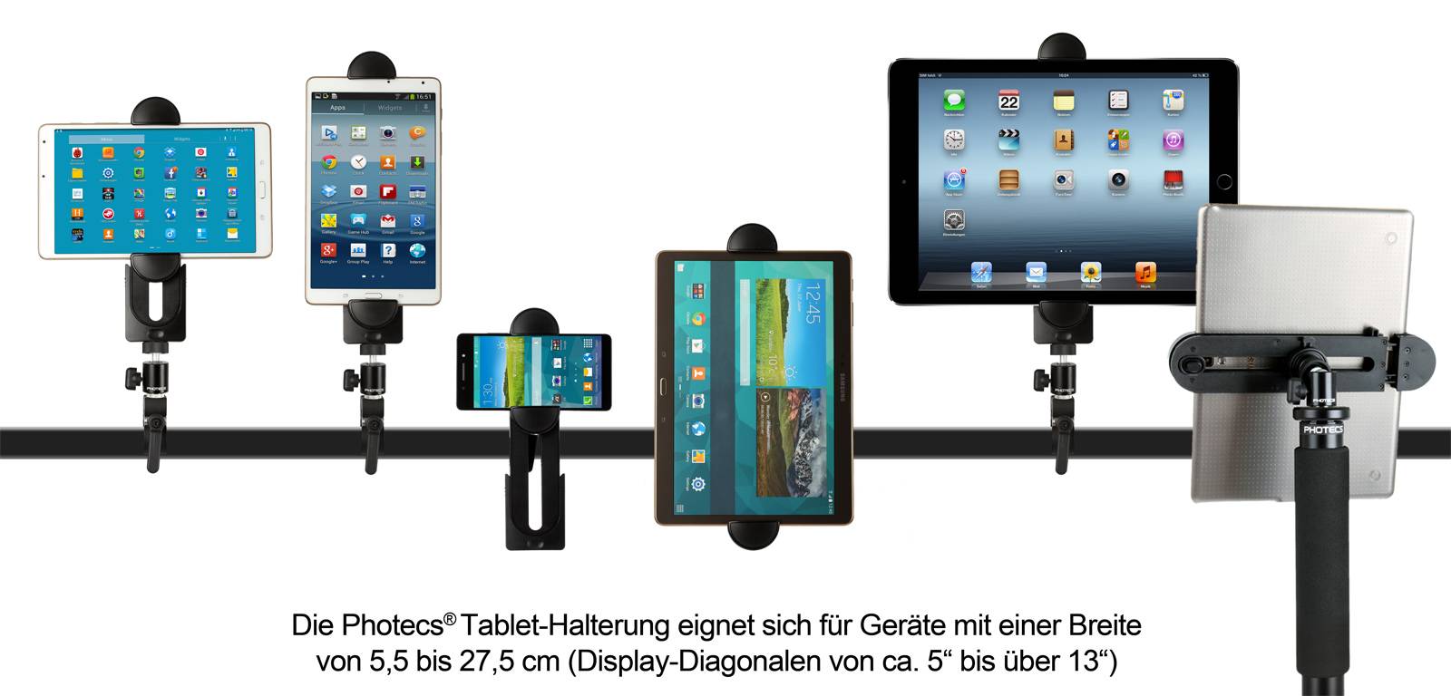 Photecs® Universal Auto Tablet-Halterung Pro V1-A für iPad Pro und andere Tablet-PC bis zu 14 Zoll ode-1