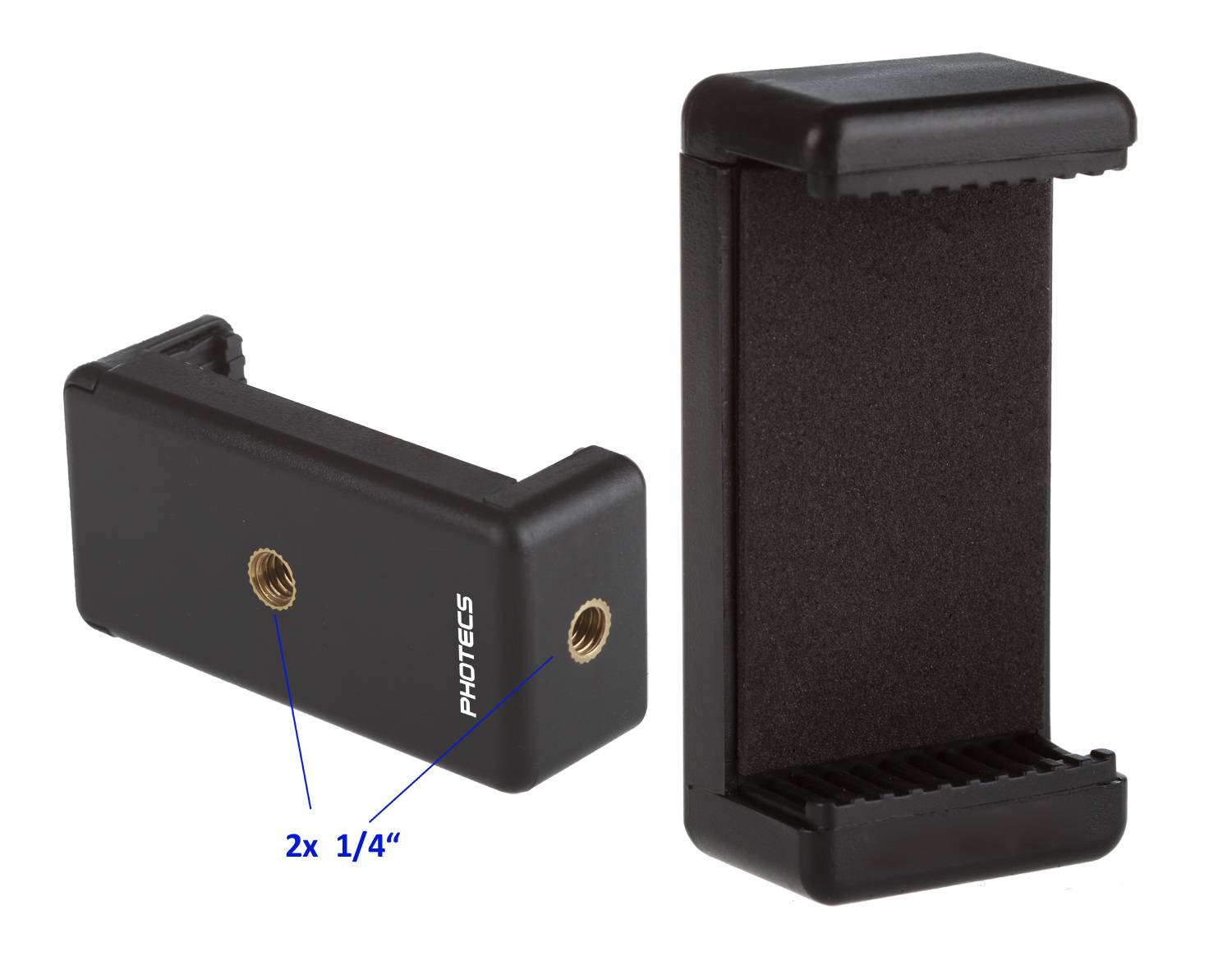 Photecs® Blitzschuh Adapter Set V6, Phone Clip klemmt Geräte von 55-85mm, Smartphone auf Blitzschuh-4