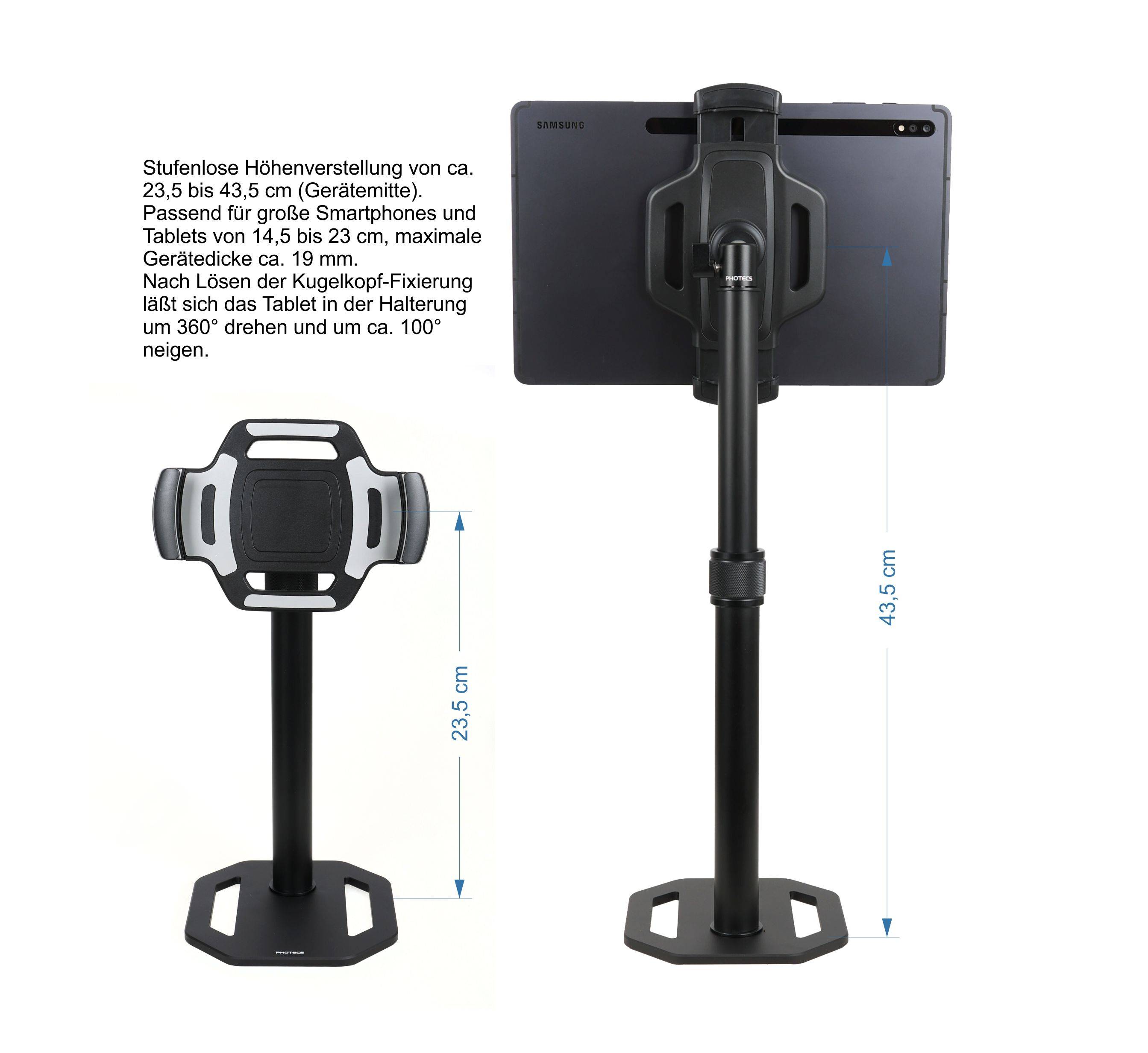 Photecs® Tablet Tischständer Pro V5-L, höhenverstellbares Tablet-Tischstativ-1