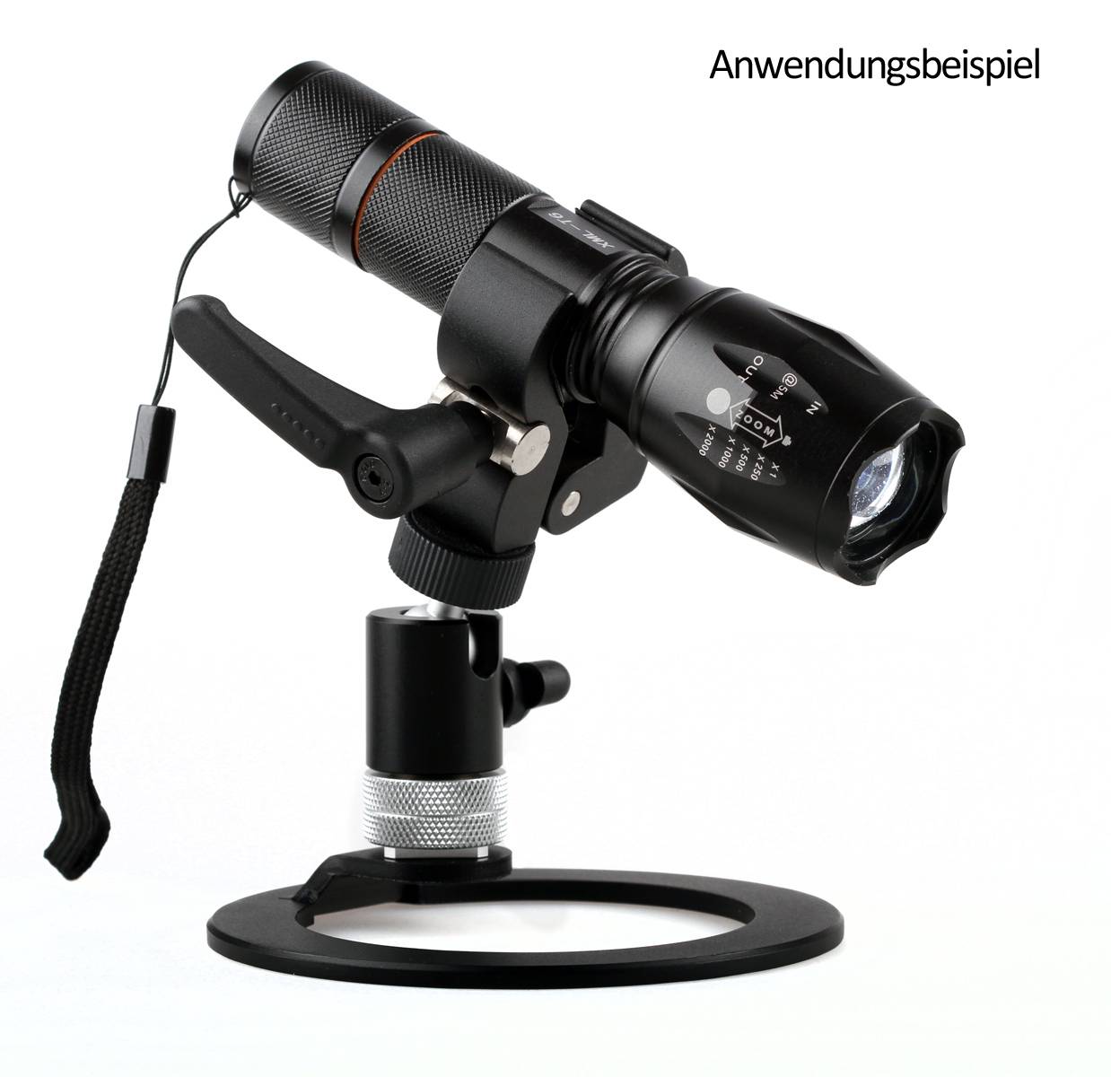 Photecs® Mini Stativkopf Pro V3, CNC-gefertigt, Anschluss 3/8" & ¼", justierb. Hebel-4