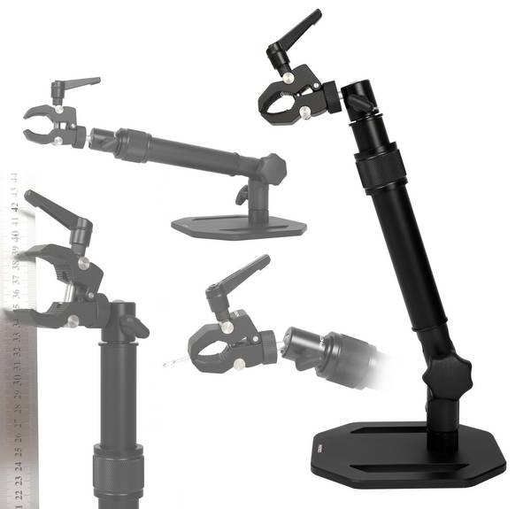 Photecs® Dritte Hand V2, höhenverstellbar bis ca. 37 cm, Objekthalter, Werkzeugträger