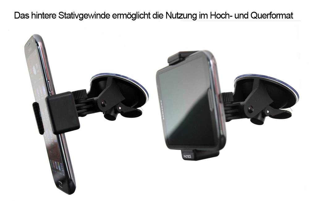 Photecs® Universal Saugnapf Halterung V2 (55-85mm), für Smartphone, Kamera, Handy, ActionCam, GoPro-4
