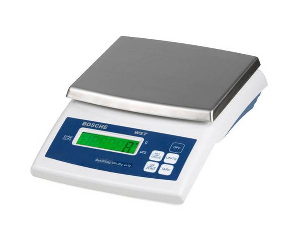 BOSCHE Wägetechnik Tischwaage WST 10 kg Ablesbarkeit 2 g