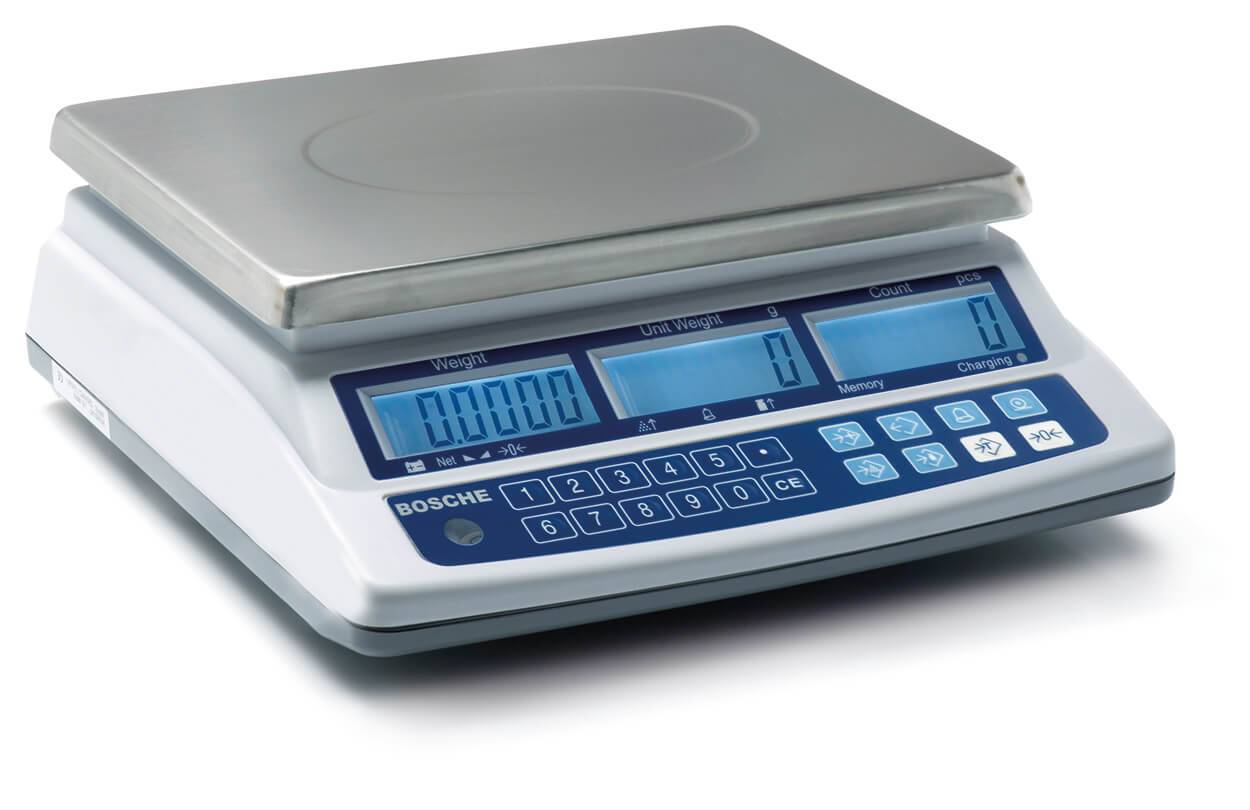 BOSCHE Wägetechnik Zählwaage CS 6 kg | 0,1 g | Akku oder Netzbetrieb-1