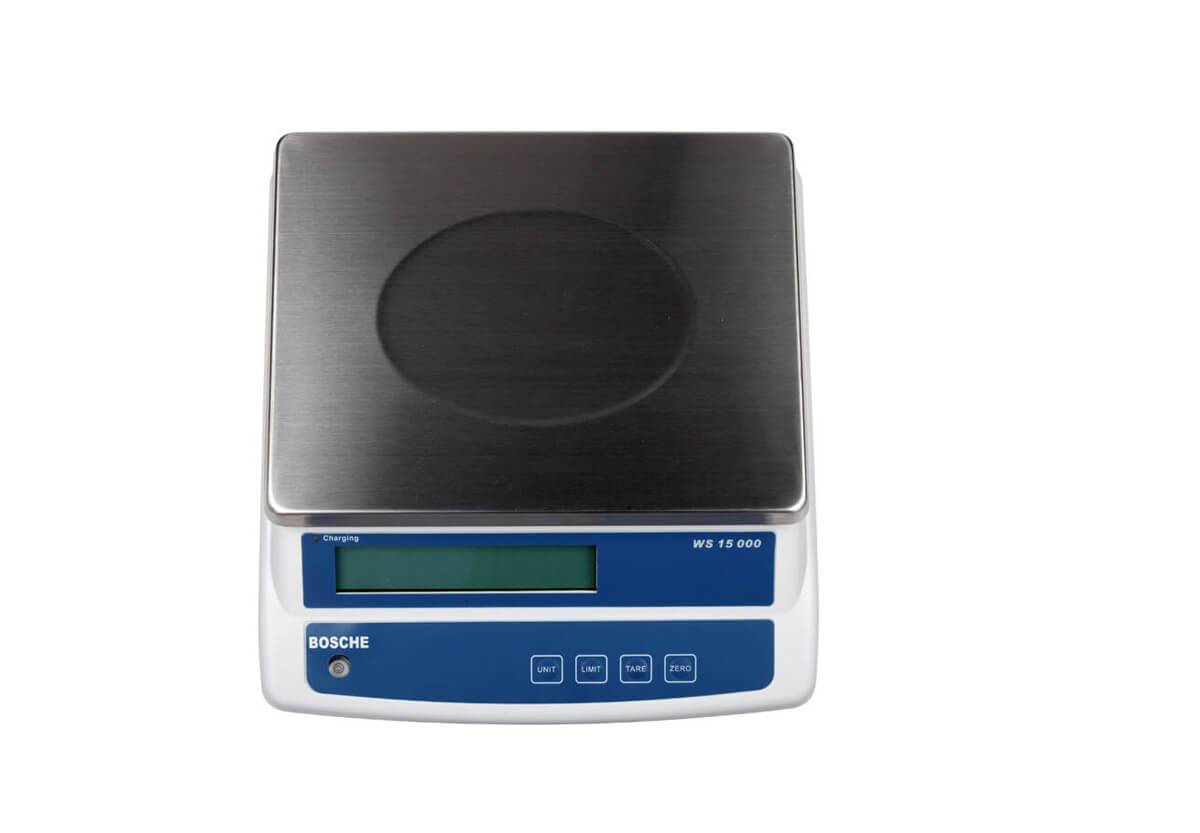 BOSCHE Wägetechnik Tischwaage WS 15000 - 6 kg Ablesbarkeit 0,5 g | Akku oder Netzbetrieb-3