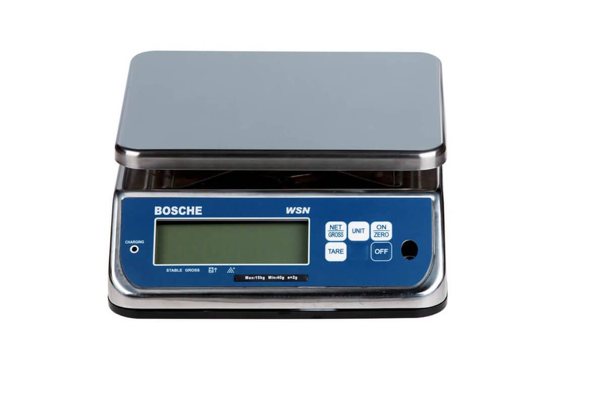 BOSCHE Wägetechnik Edelstahl Tischwaage WSNE, Wägebereich 30 kg | Ablesbarkeit 10 g - eichfähig-1