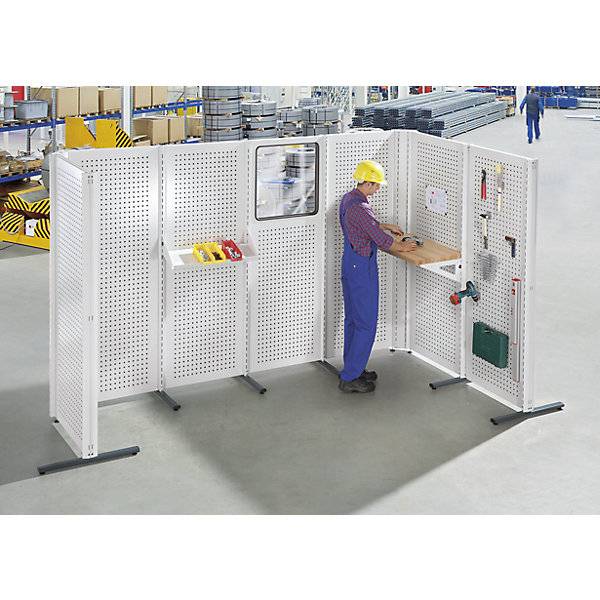 Industrie-Trennwandsystem Grundelement Breite 800 mm lichtgrau. Anton Kessel GmbH | Betriebseinrichtungen-1