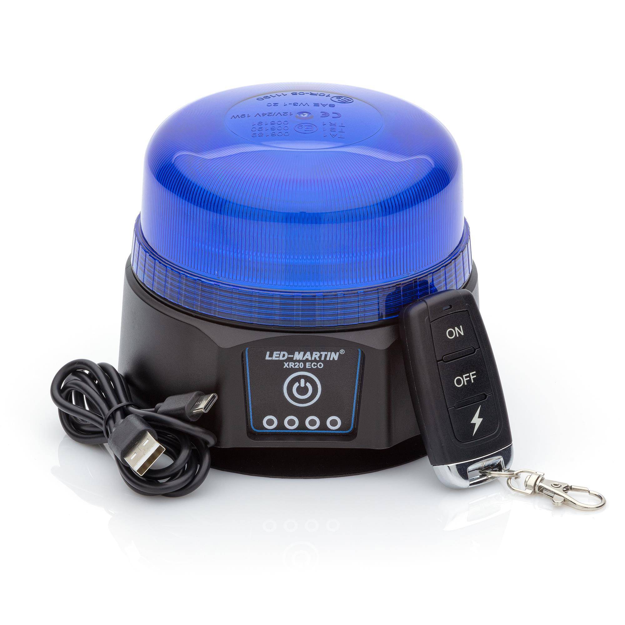 XR20 ECO Rundumleuchte - blau - Magnet - AKKU - 220km/h DEKRA getestet-0