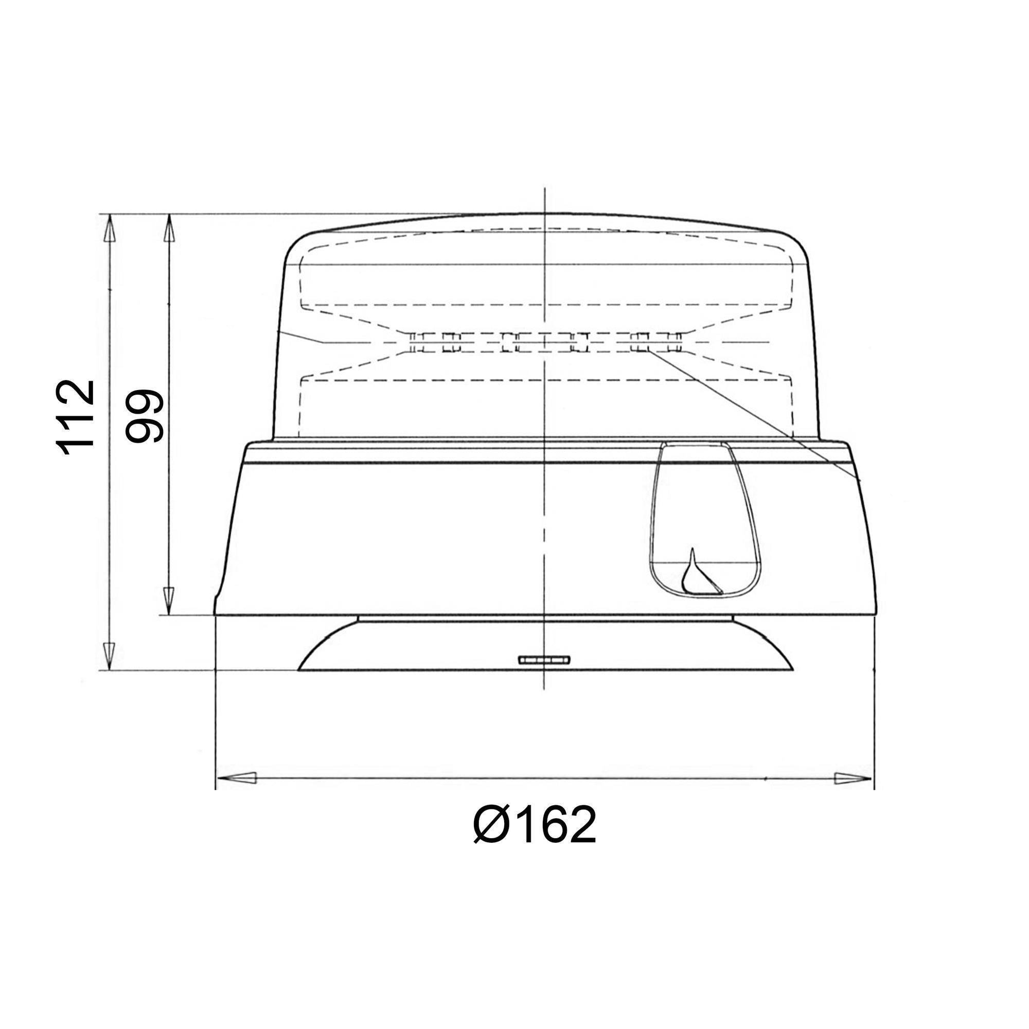 R65 Design Rundumleuchte BRILAR - klar/gelb - extremer Halt-4