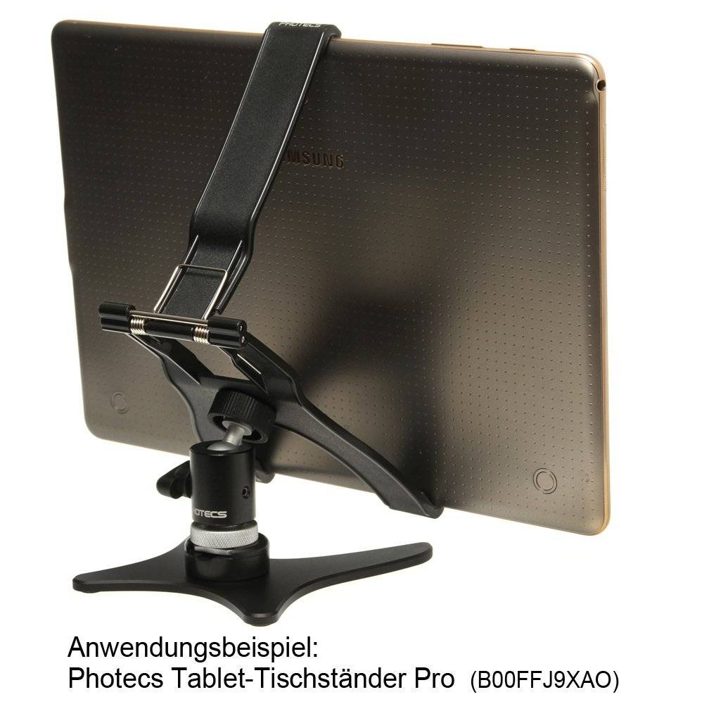 Photecs® Blitz-Standfuß Pro-X, Blitzständer Blitzfuß Tischsockel (Metall, schwarz eloxiert)-4