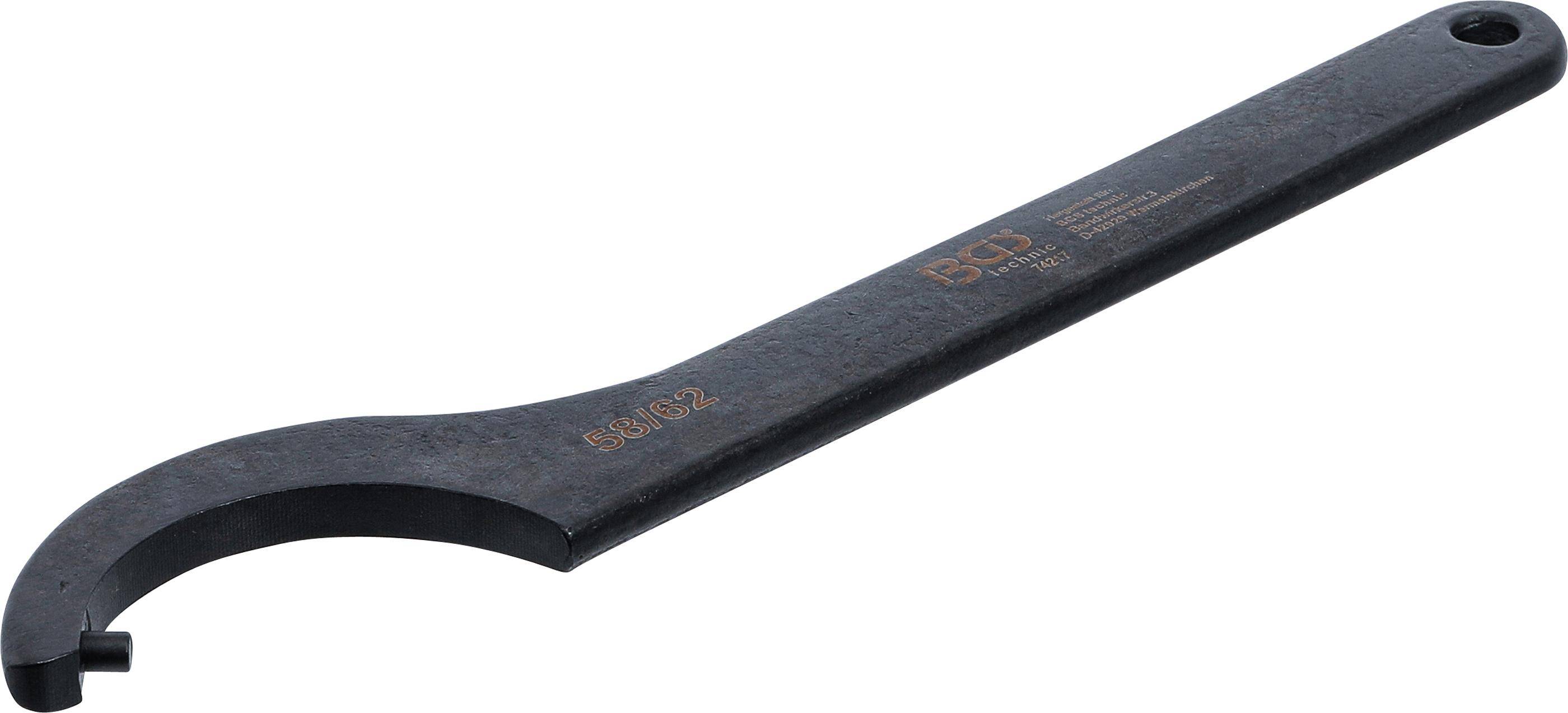 BGS technic Hakenschlüssel mit Zapfen | 58 - 62 mm-0