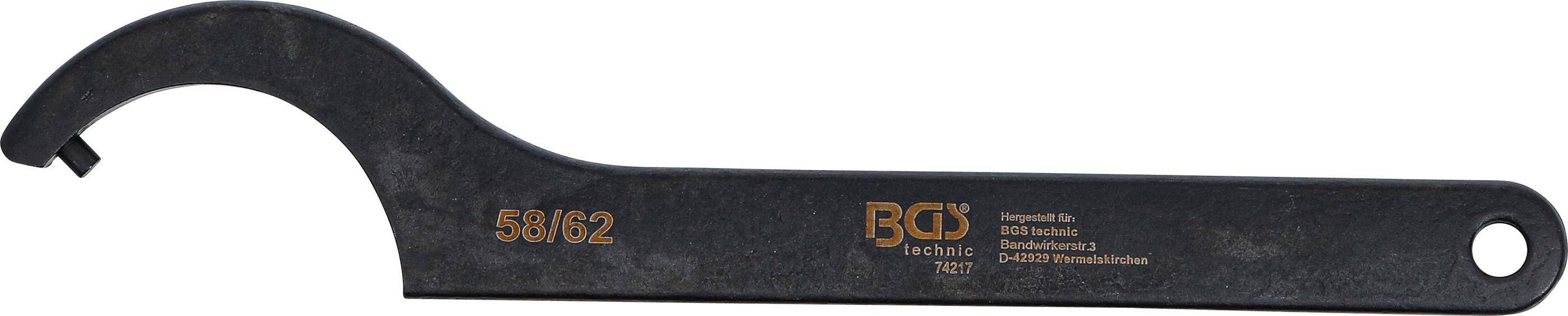 BGS technic Hakenschlüssel mit Zapfen | 58 - 62 mm-1