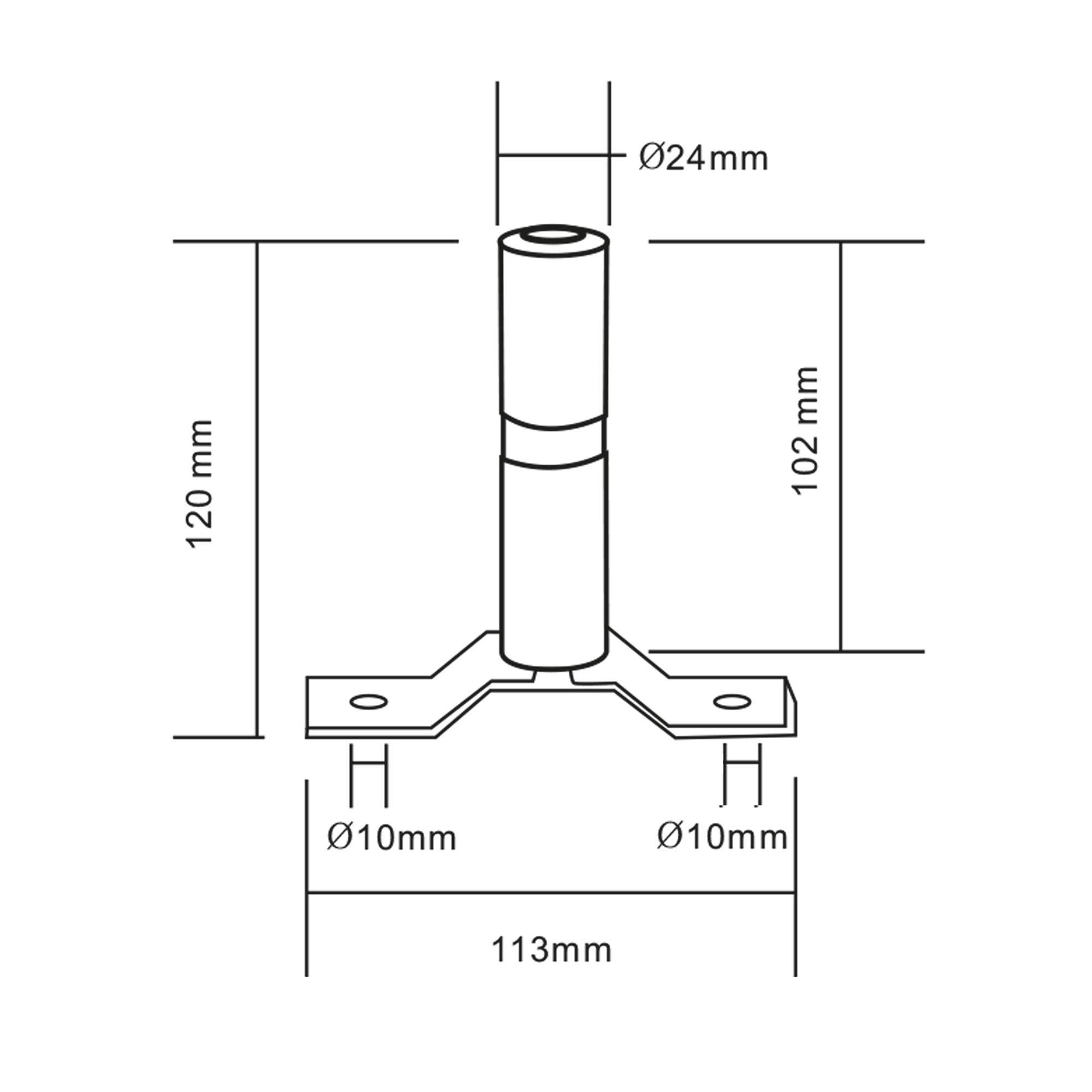 Halter für Rundumleuchte - gerade-1