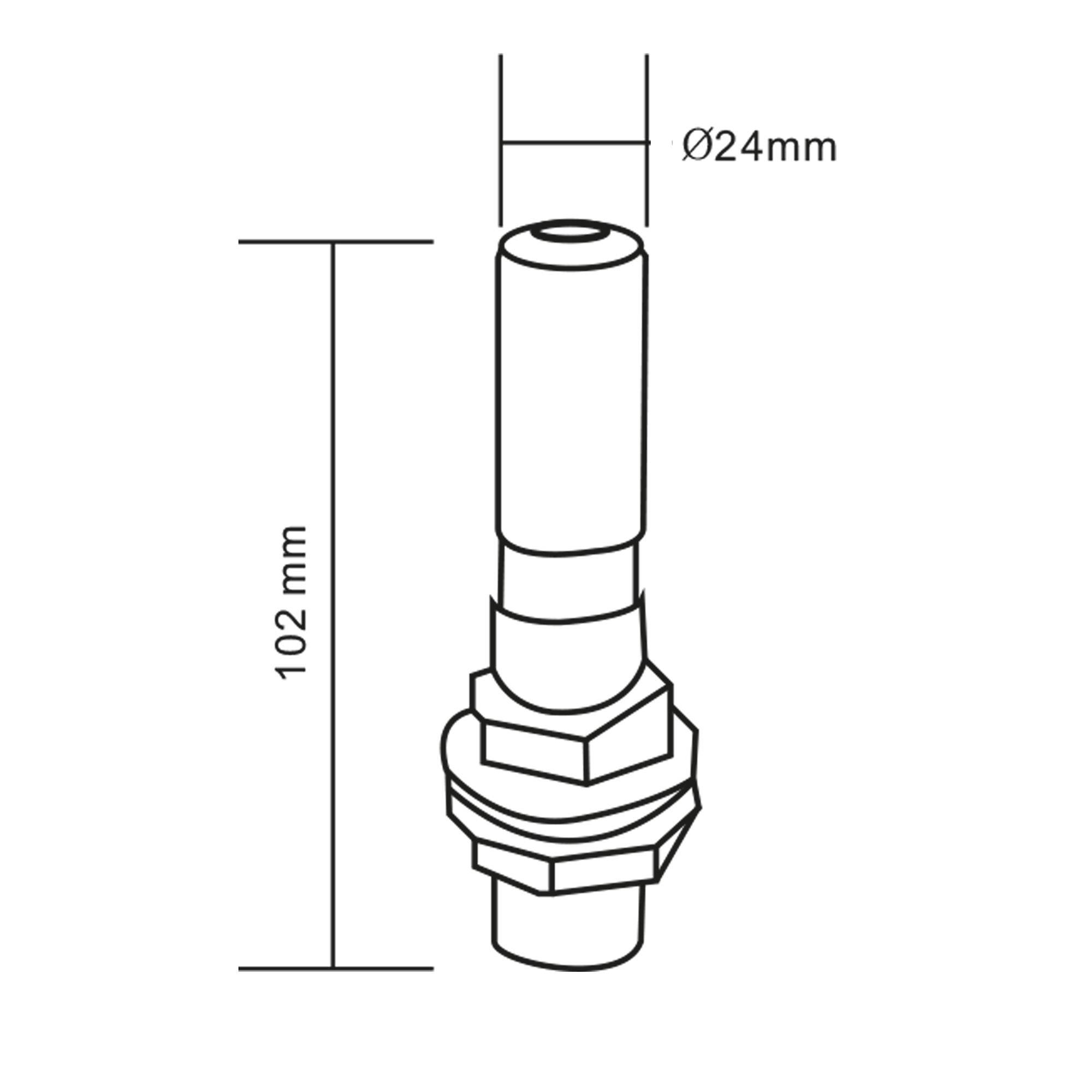Halter für Rundumleuchte - mit Rohrgewinde-1