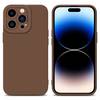 Cadorabo Hülle für Apple iPhone 14 PRO MAX Schutz Hülle in Braun TPU Silikon Etui Case Handyhülle