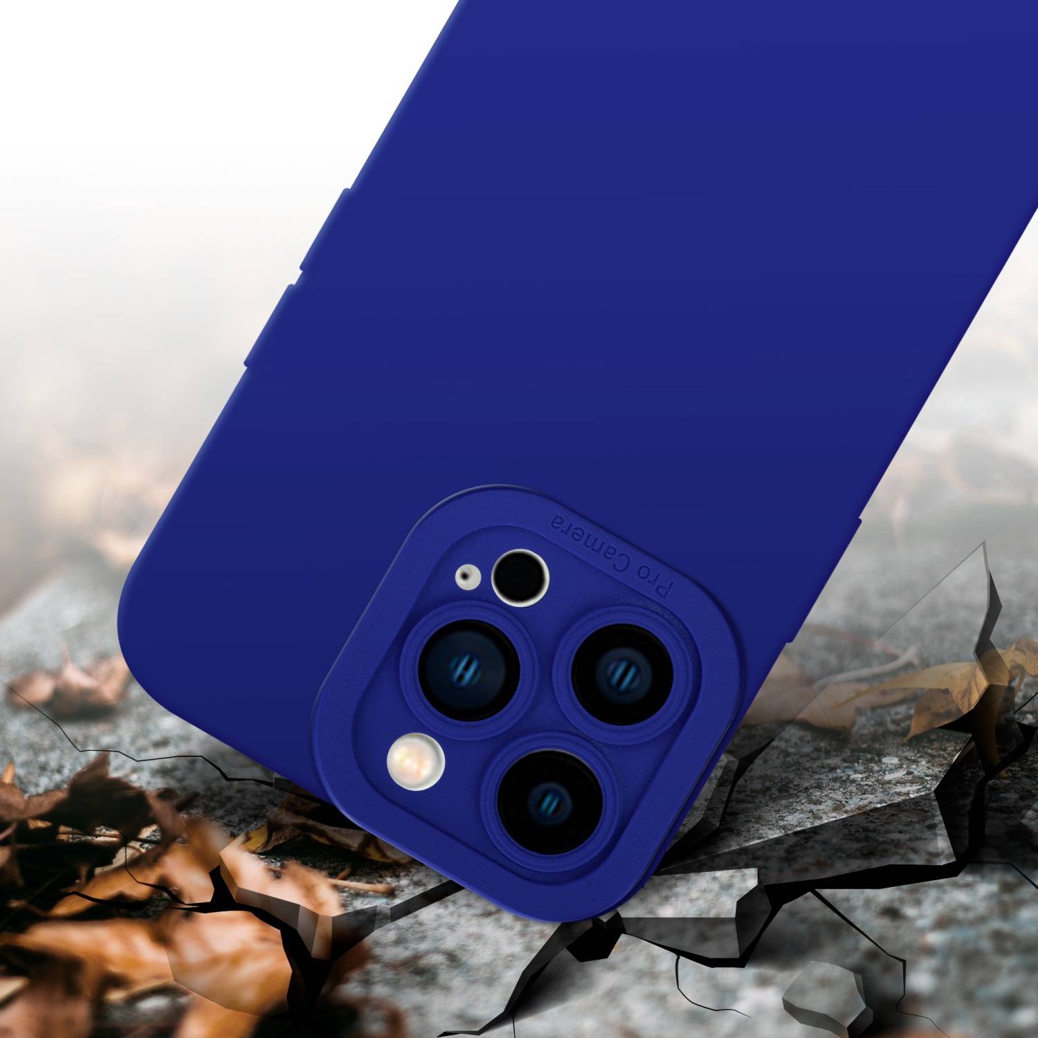 Cadorabo Hülle für Apple iPhone 14 PRO MAX Schutz Hülle in Blau TPU Silikon Etui Case Handyhülle-3