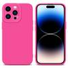 Cadorabo Hülle für Apple iPhone 14 PRO MAX Schutz Hülle in Pink TPU Silikon Etui Case Handyhülle