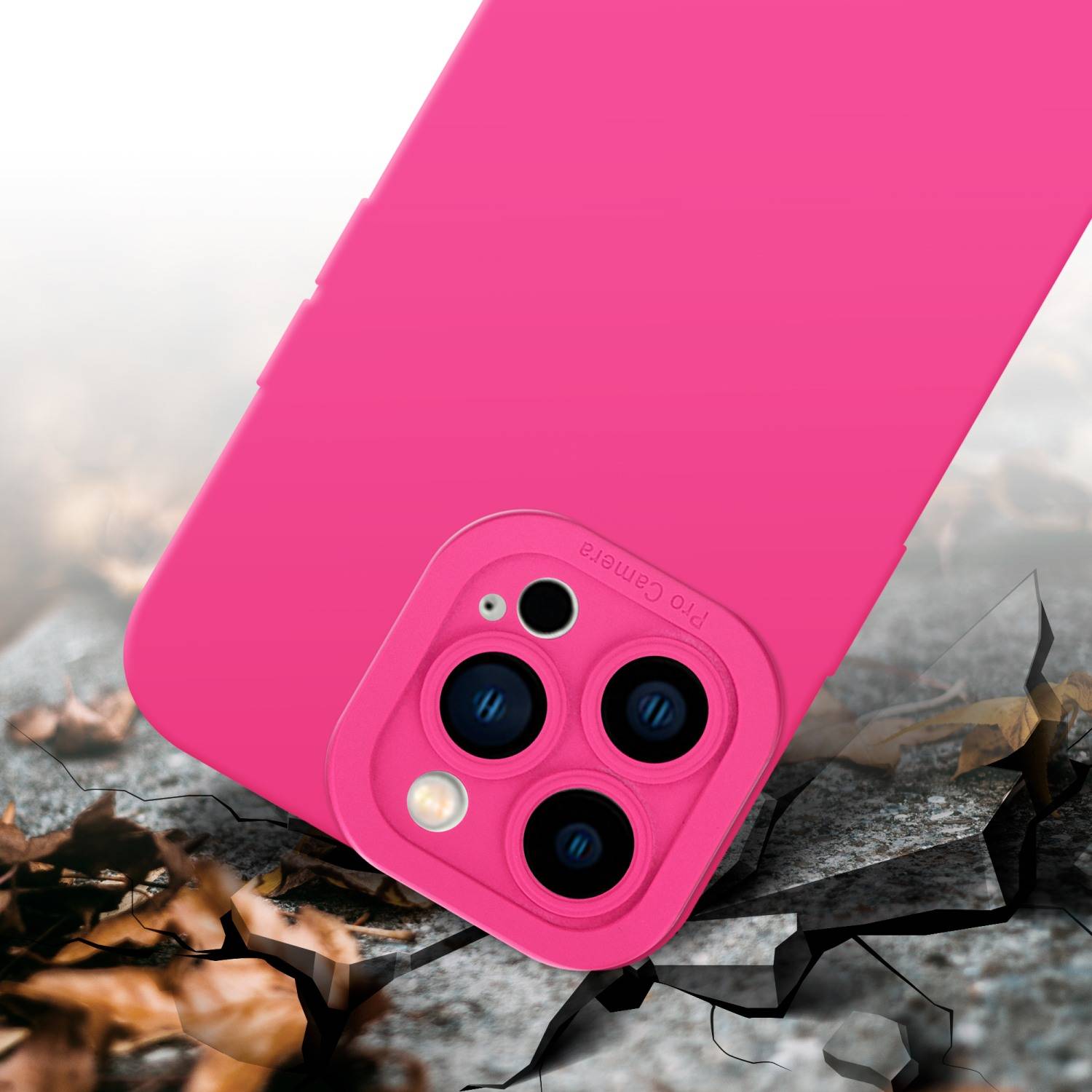 Cadorabo Hülle für Apple iPhone 14 PRO MAX Schutz Hülle in Pink TPU Silikon Etui Case Handyhülle-3
