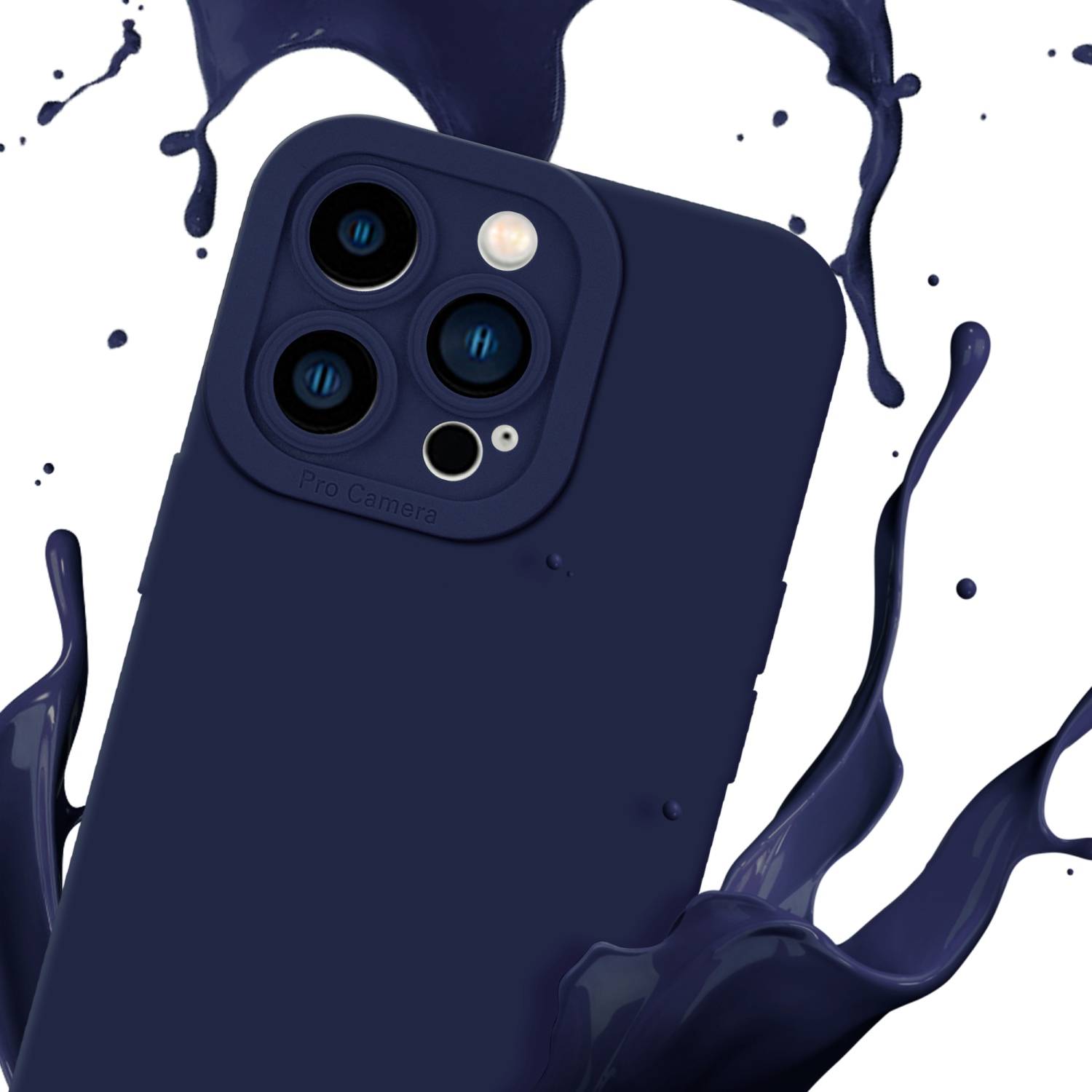 Cadorabo Hülle für Apple iPhone 14 PRO Schutz Hülle in Blau TPU Silikon Etui Case Handyhülle-1