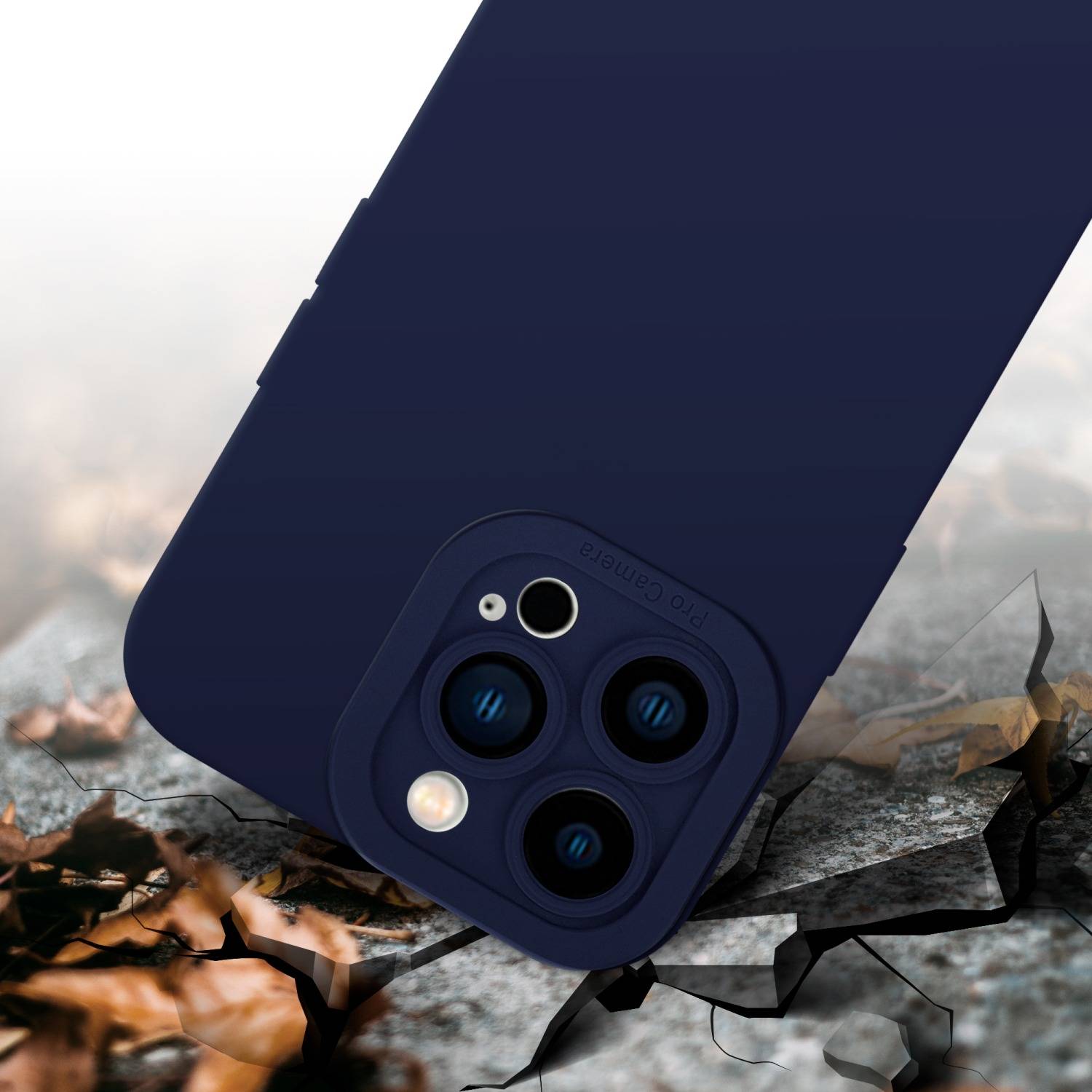 Cadorabo Hülle für Apple iPhone 14 PRO Schutz Hülle in Blau TPU Silikon Etui Case Handyhülle-3