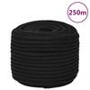 vidaXL Arbeitsseil Schwarz 14 mm 25 m Polyester