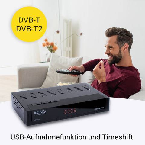 XORO HRT 8730 DVB-C/T2 HD Combo Receiver USB Mediaplayer, PVR Ready, Timeshift, Irdeto, Freenet TV & 6 Monate Guthaben-2