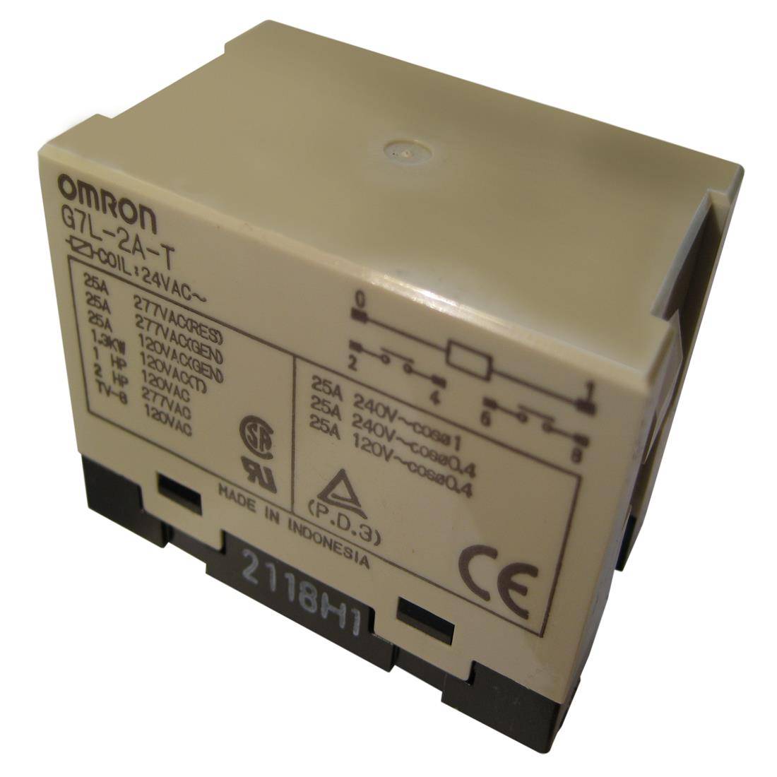 Omron G7L 24V dc Spule 1-poliger Schließer Tafelmontage 30A 303Ω Monostabiles Relais