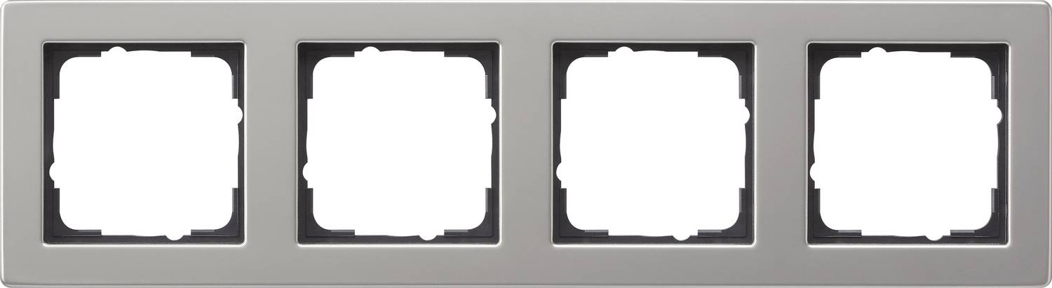 GIRA - 021433 Abdeckrahmen 4f E2 Edelstahl-0
