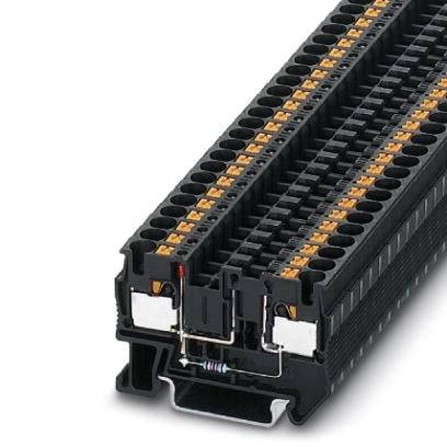 Phoenix Contact PT 4-FSI/F-LED 12 Reihenklemme mit Sicherungshalter 1 Schwarz, 0.2mm², 6 mm², 12V Einsteck-Anschluss