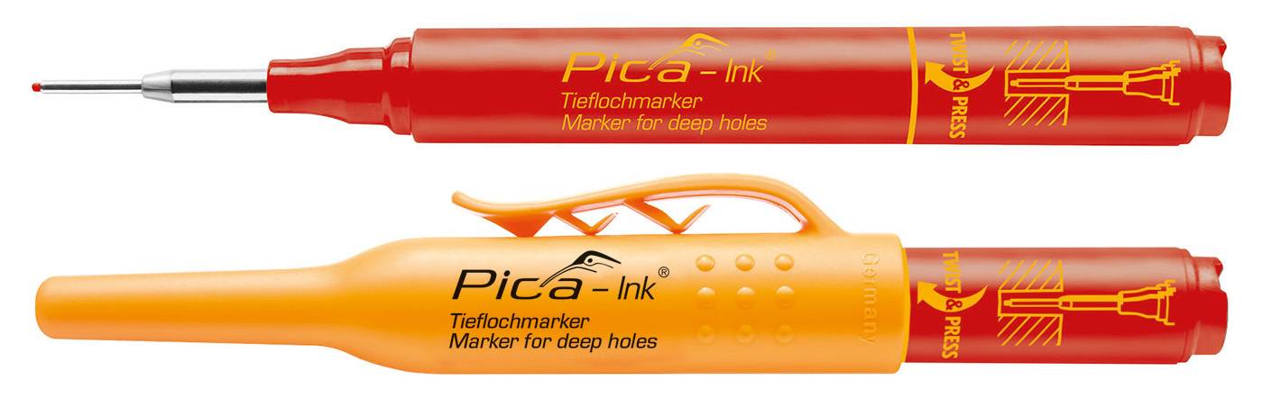 Tieflochmarker Pica-Ink rot m.Teleskopspitze PICA-0