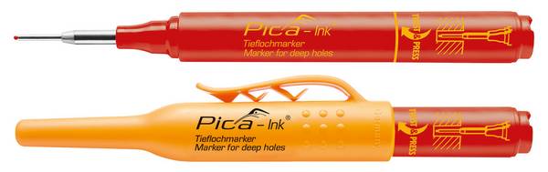 Tieflochmarker Pica-Ink rot m.Teleskopspitze PICA