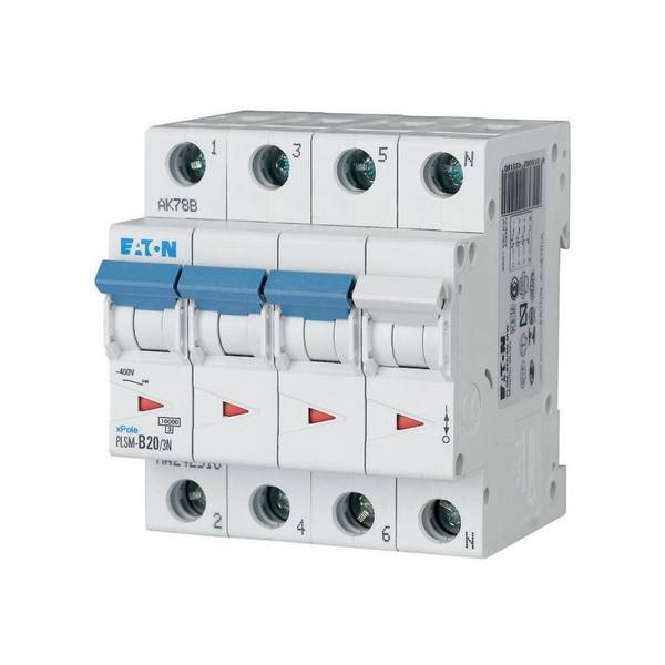Eaton LS-Schalter 10kA B 20A/3pol+N 4TE Eaton PLSM-B20/3N-MW, 1 Stk.
