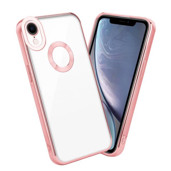 Cadorabo Schutzhülle für Apple iPhone XR Hülle in Transparent Handy Case Cover TPU Etui Chrome
