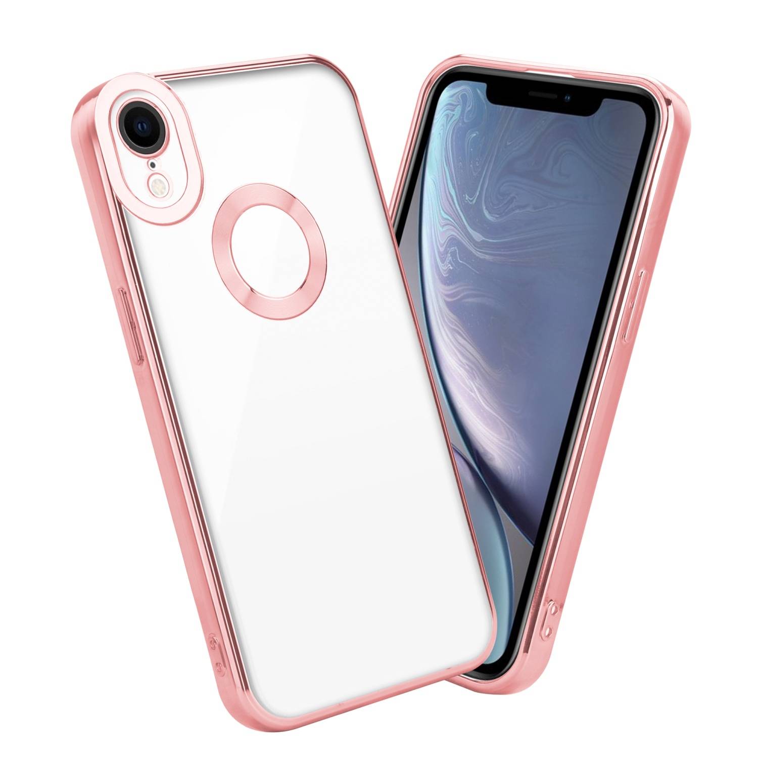 Cadorabo Schutzhülle für Apple iPhone XR Hülle in Transparent Handy Case Cover TPU Etui Chrome-0