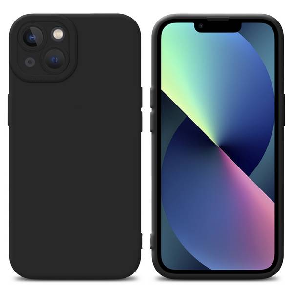 Cadorabo Hülle für Apple iPhone 13 Schutz Hülle in Schwarz TPU Silikon Etui Case Handyhülle