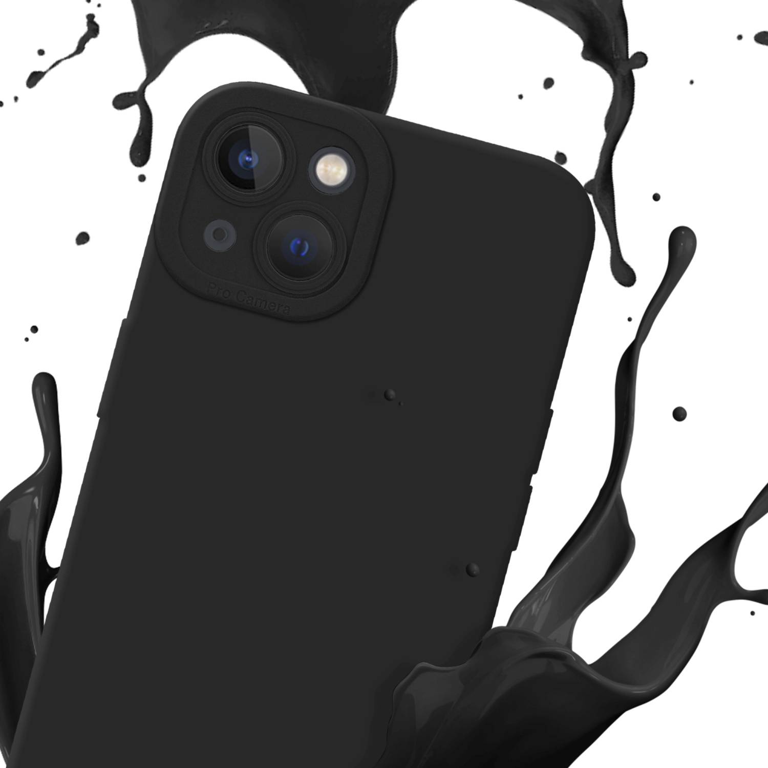 Cadorabo Hülle für Apple iPhone 13 Schutz Hülle in Schwarz TPU Silikon Etui Case Handyhülle-2