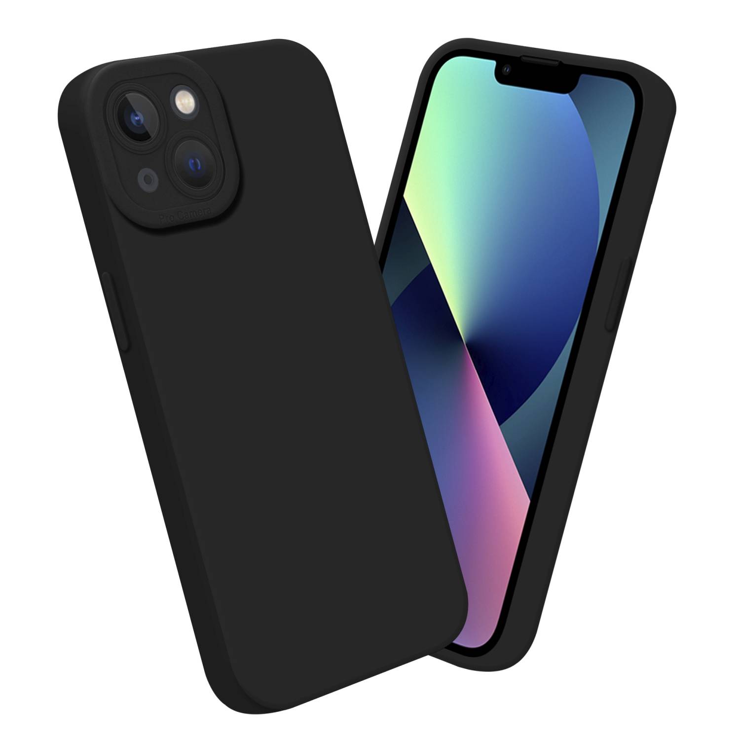 Cadorabo Hülle für Apple iPhone 13 Schutz Hülle in Schwarz TPU Silikon Etui Case Handyhülle-3