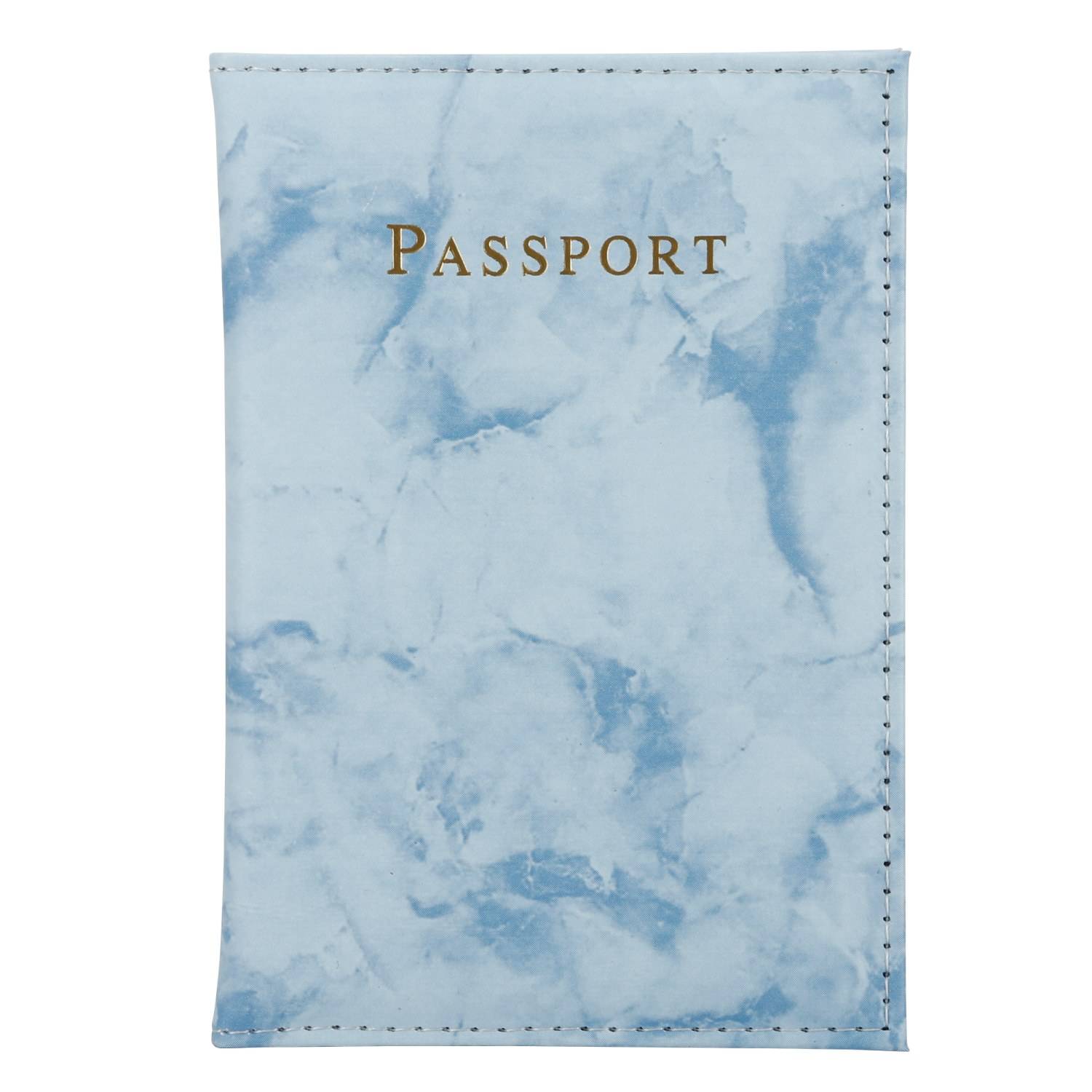 Cadorabo Reisepass Hülle und Karten Hülle aus Kunstleder in Blau 2-teiliges Taschen Set-0