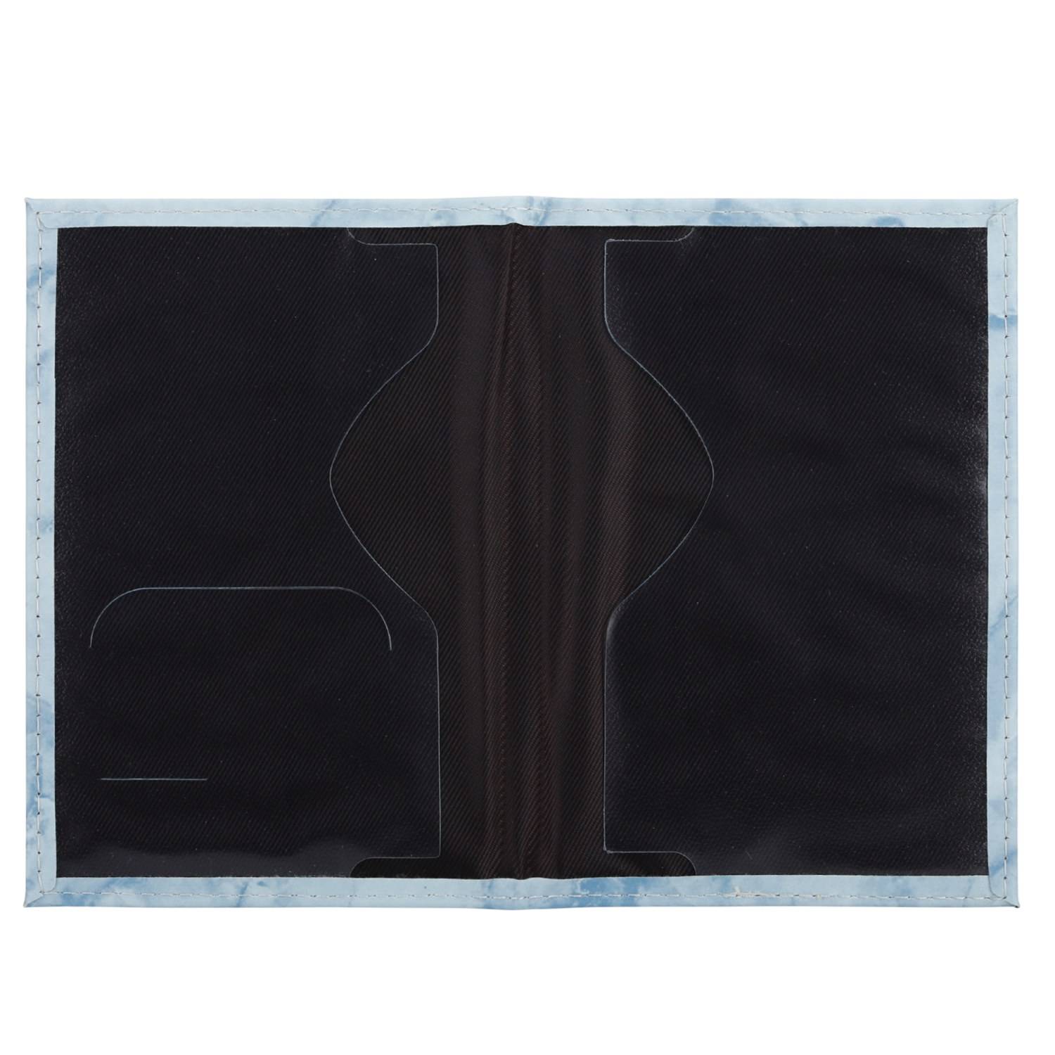 Cadorabo Reisepass Hülle und Karten Hülle aus Kunstleder in Blau 2-teiliges Taschen Set-4