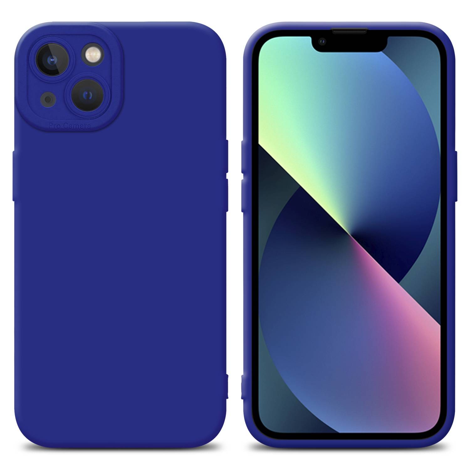 Cadorabo Hülle für Apple iPhone 13 Schutz Hülle in Blau TPU Silikon Etui Case Handyhülle-0