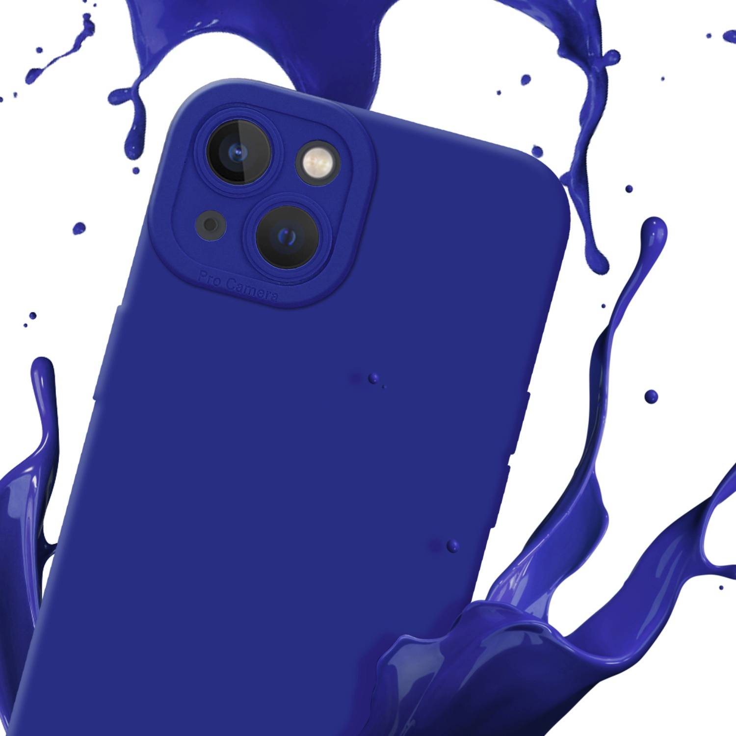 Cadorabo Hülle für Apple iPhone 13 Schutz Hülle in Blau TPU Silikon Etui Case Handyhülle-2