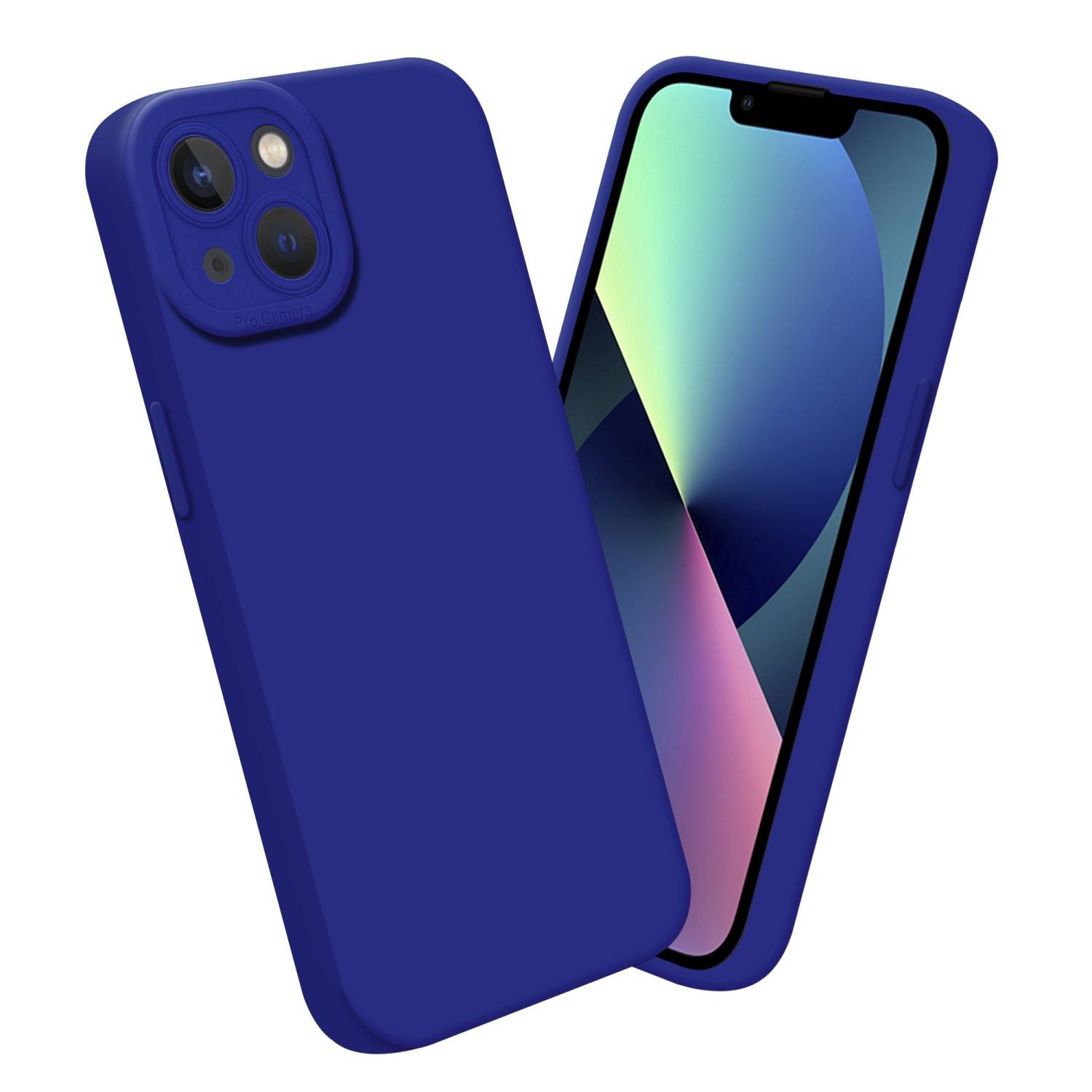 Cadorabo Hülle für Apple iPhone 13 Schutz Hülle in Blau TPU Silikon Etui Case Handyhülle-3