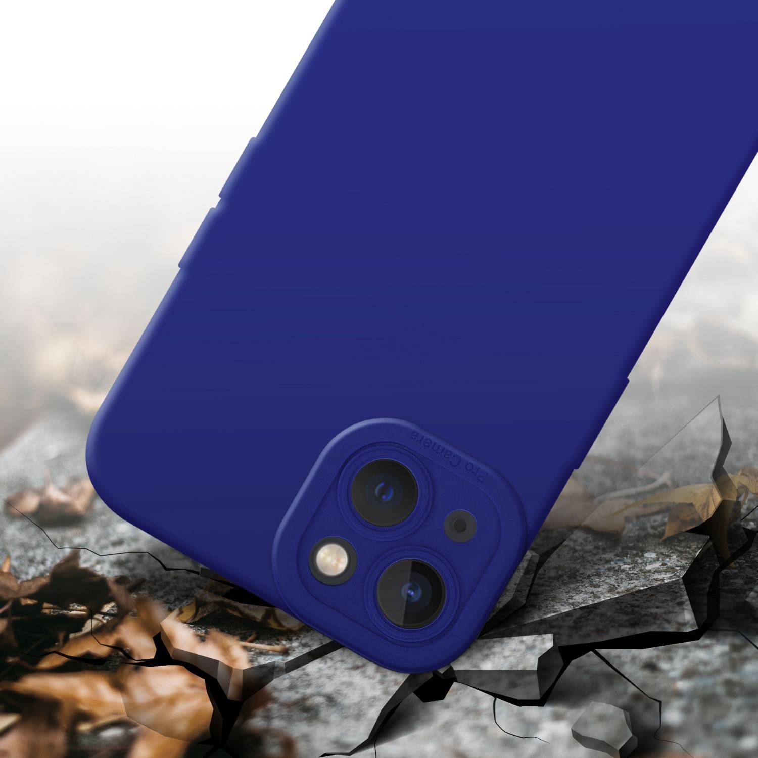 Cadorabo Hülle für Apple iPhone 13 Schutz Hülle in Blau TPU Silikon Etui Case Handyhülle-4