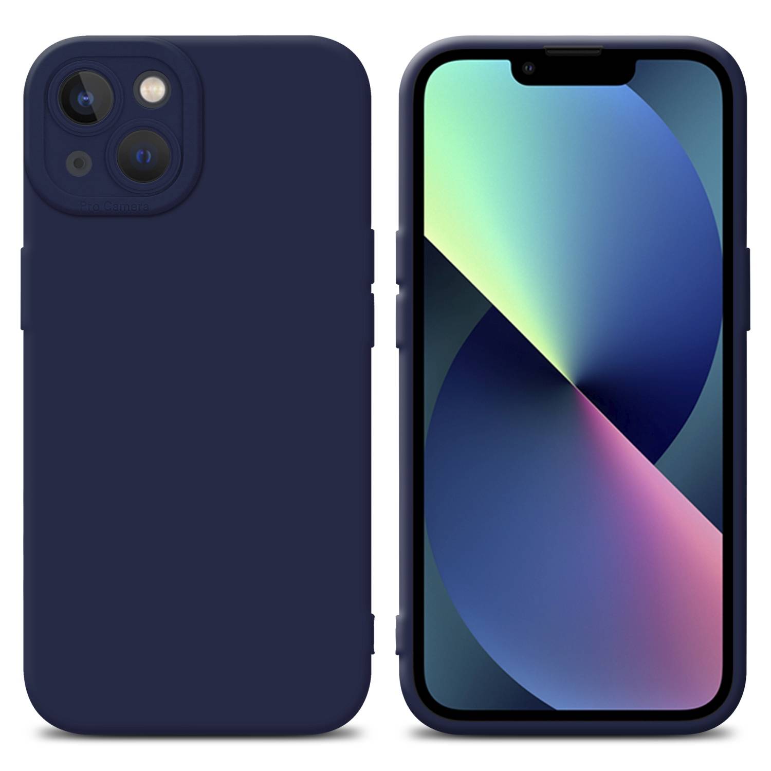 Cadorabo Hülle für Apple iPhone 13 Schutz Hülle in Blau TPU Silikon Etui Case Handyhülle-0