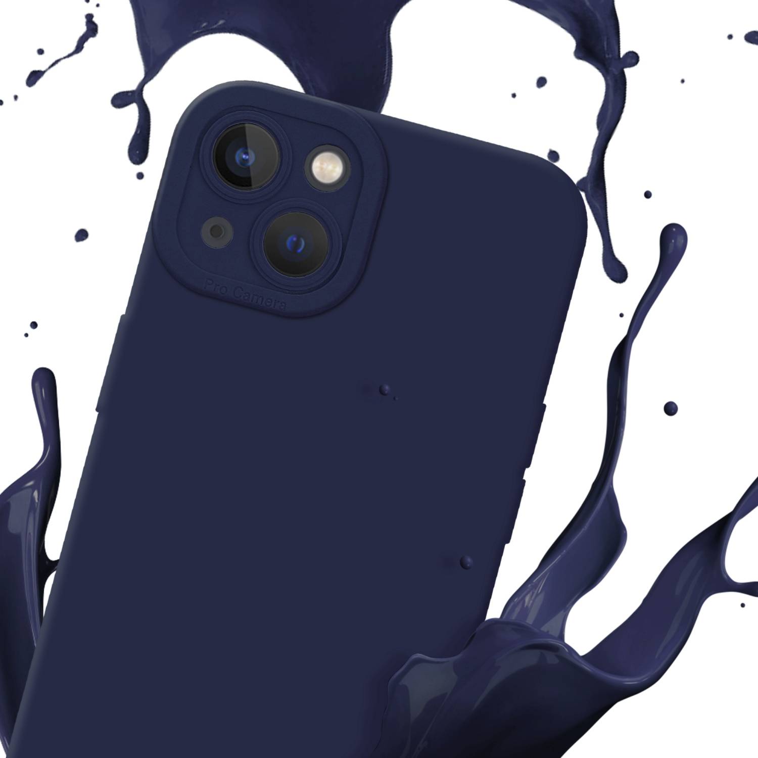 Cadorabo Hülle für Apple iPhone 13 Schutz Hülle in Blau TPU Silikon Etui Case Handyhülle-2