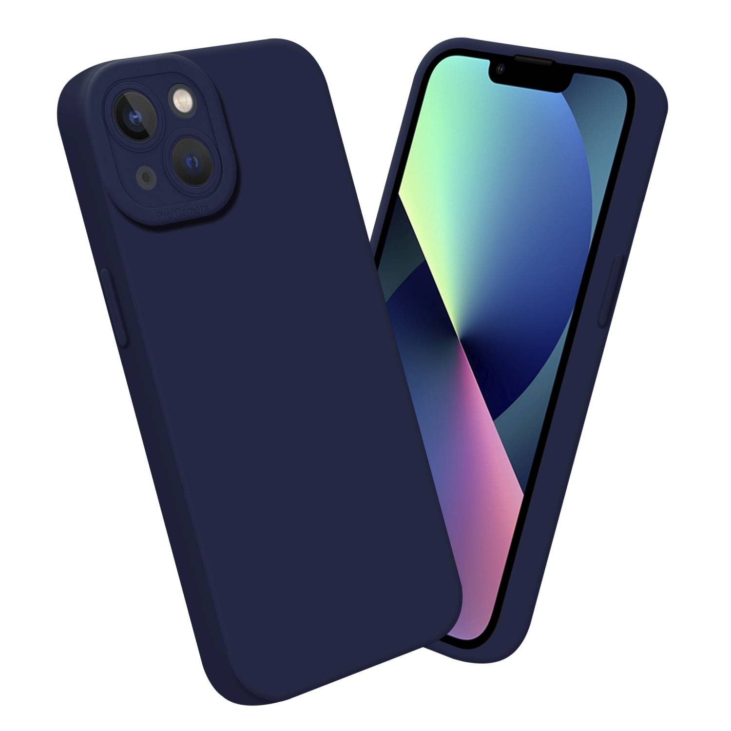 Cadorabo Hülle für Apple iPhone 13 Schutz Hülle in Blau TPU Silikon Etui Case Handyhülle-3