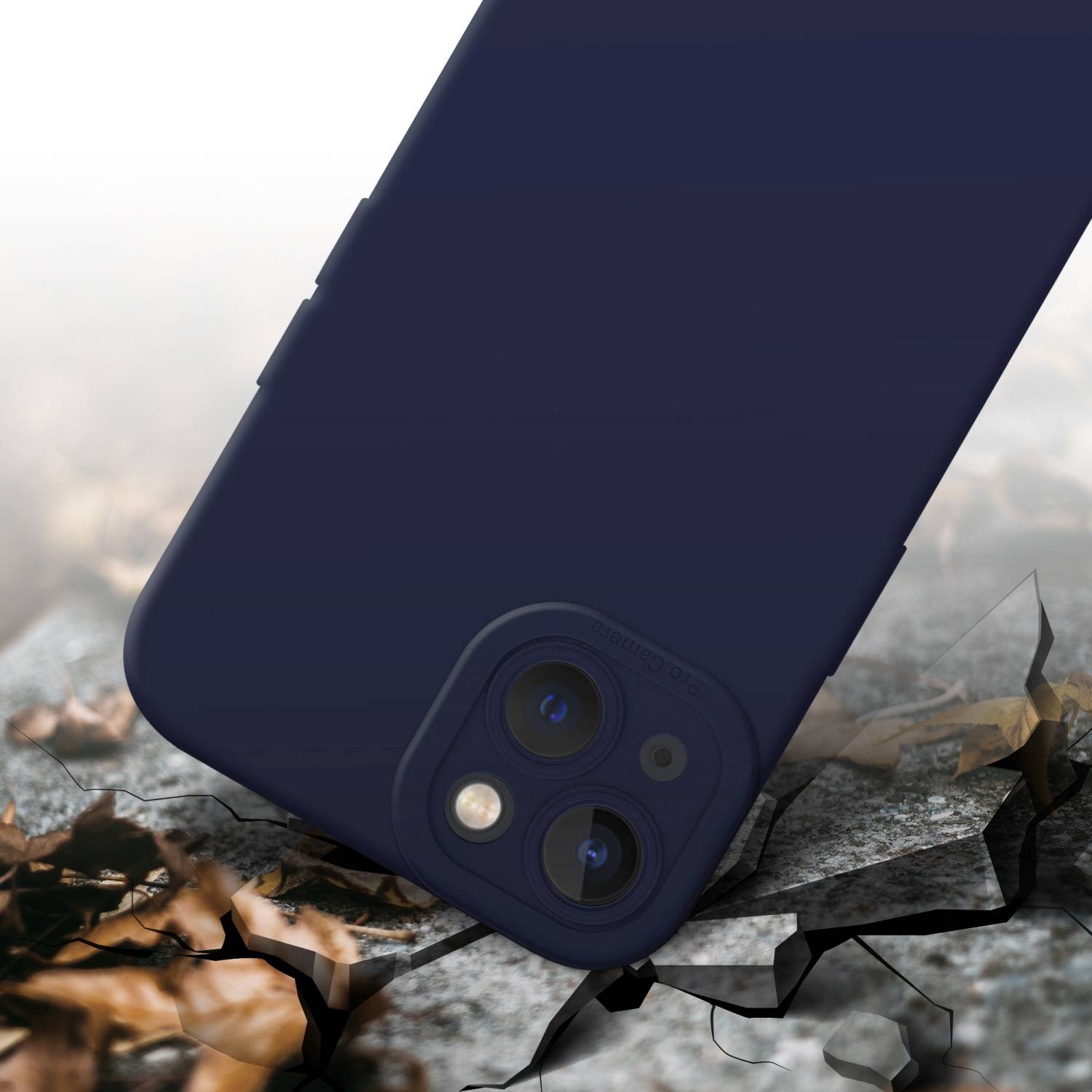 Cadorabo Hülle für Apple iPhone 13 Schutz Hülle in Blau TPU Silikon Etui Case Handyhülle-4