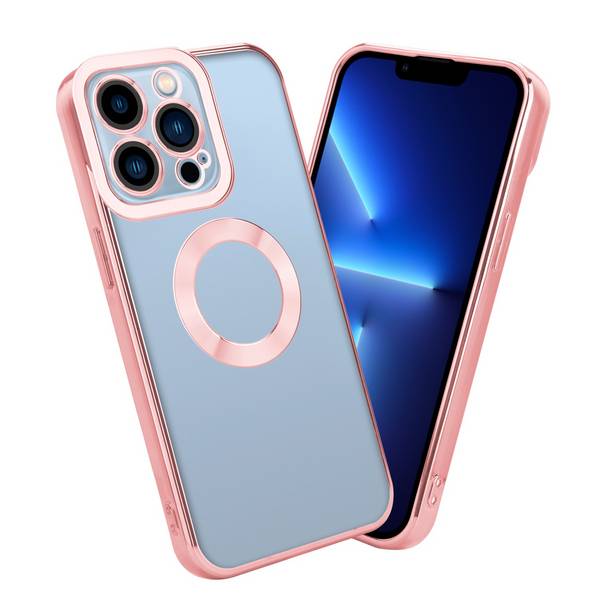Cadorabo Schutzhülle für Apple iPhone 13 PRO MAX Hülle in Transparent Handy Case Cover TPU Etui Chrome
