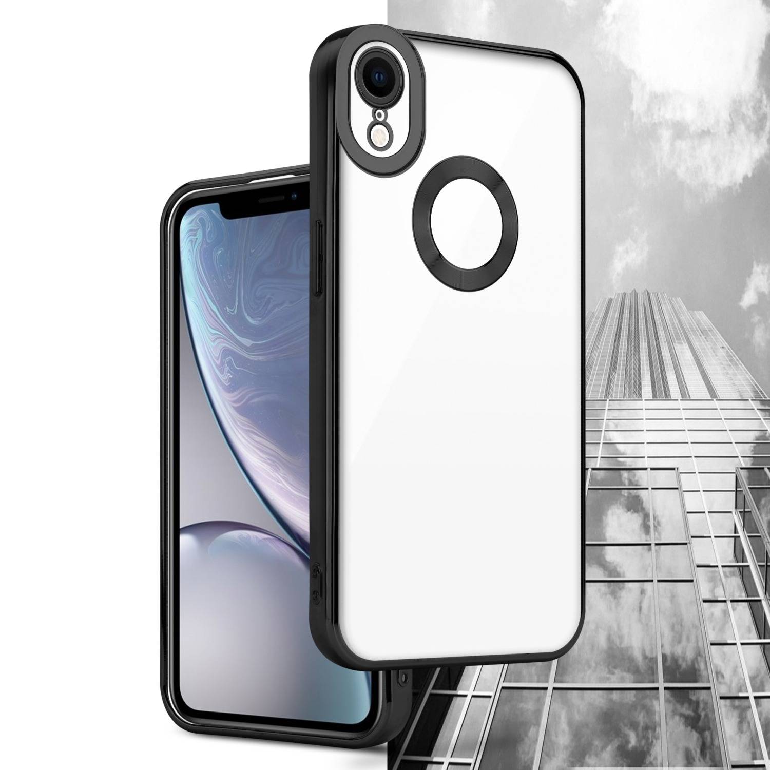 Cadorabo Schutzhülle für Apple iPhone XR Hülle in Transparent Handy Case Cover TPU Etui Chrome-3