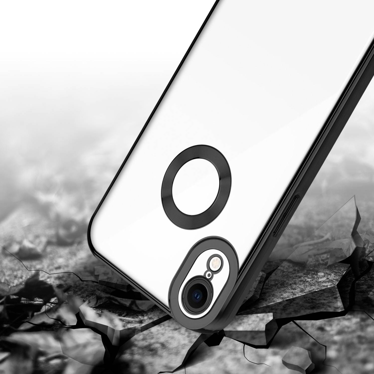 Cadorabo Schutzhülle für Apple iPhone XR Hülle in Transparent Handy Case Cover TPU Etui Chrome-4
